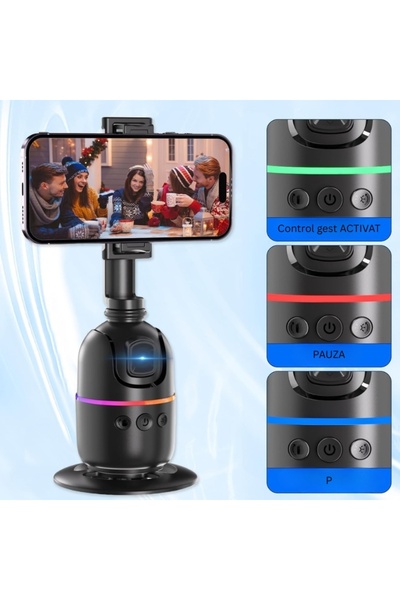 PYKA HOME SHOP Стабилизатор на кардан, за телефон, 360° въртене, проследяване...