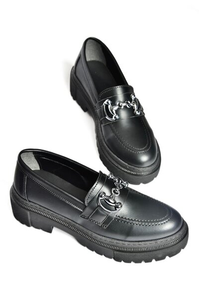 Fox Shoes P6520343009 Чорні жіночі повсякденні туфлі на товстій підошві