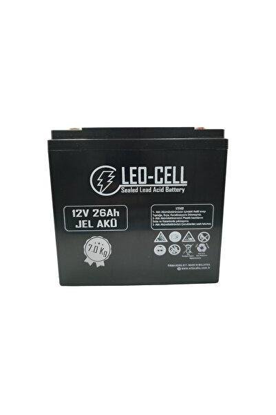 Leocell LEO-CELL 6'Lı Set 12V 26 Ah Japon Teknolojisi 7 Kg Elektrikli Motorsiklet Aküsü