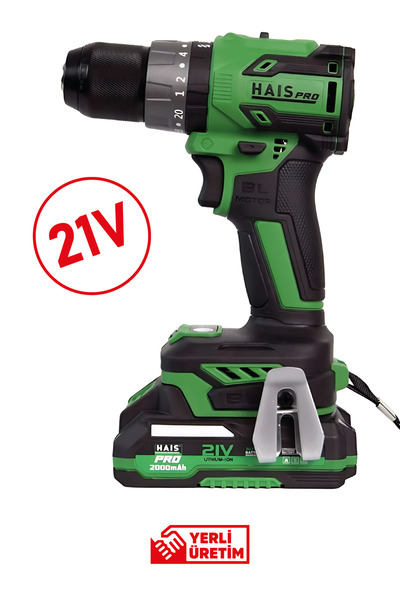 Hais Pro RB-DB2102 Darbeli Akülü Vidalama | 21V 2Ah Çift Akülü Profesyonel Şarjlı Matkap