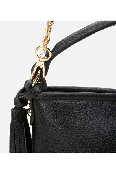 Hotiç Women's Leather Black Mini (Crossbody) Bag