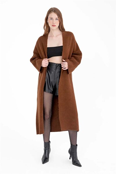 Avrile Kadın Salaş Triko Hırka KAHVE