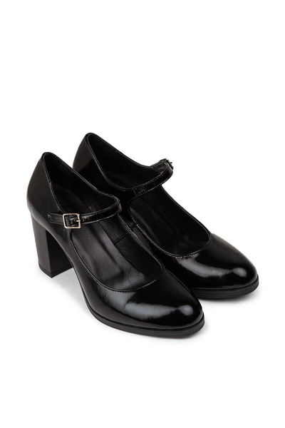 Deery Women's Genuine Patent Leather Black Mary Jane Casual Shoes