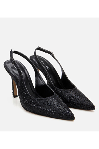 Hotiç Women's Black Evening Dress Stiletto