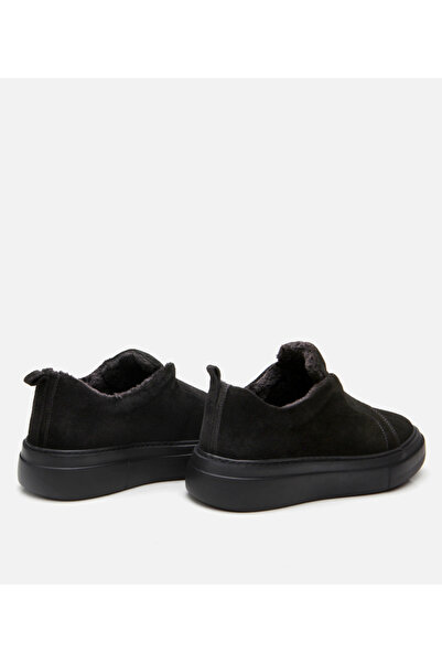 Hotiç Men's Leather Black Casual Shoes