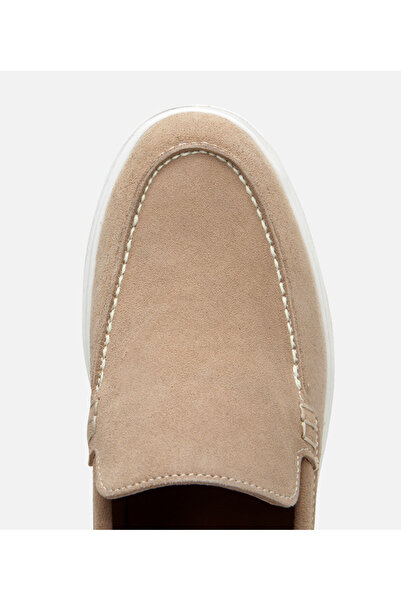 Hotiç Męskie mokasyny zamszowe w kolorze beżowym, casualowe