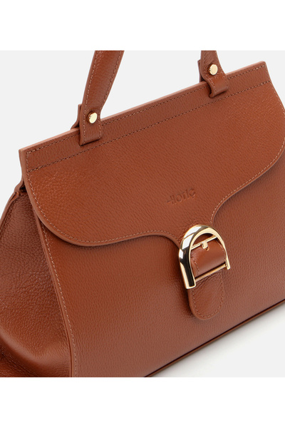 Hotiç Genuine Leather Tan Women's Bag