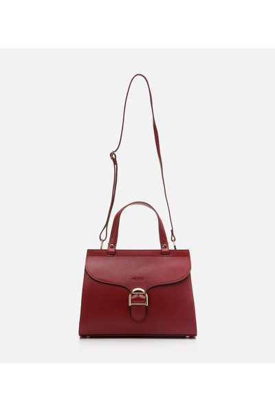 Hotiç Genuine Leather Claret Red Women's Bag