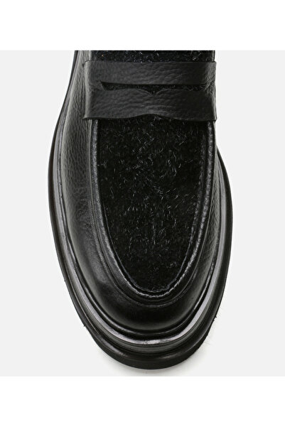 Hotiç Men's Leather Black Loafer