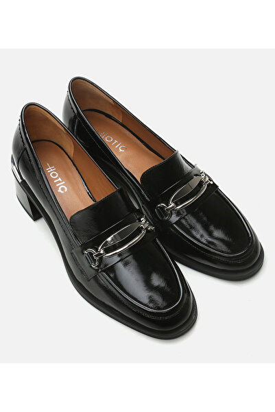 Hotiç Kadın Deri Siyah Loafer
