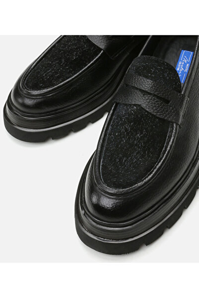 Hotiç Men's Leather Black Loafer