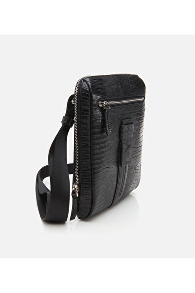 Hotiç Black Genuine Leather Men's Bag