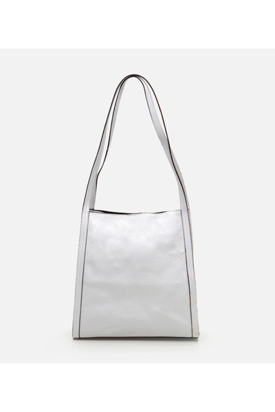 Hotiç Genuine Leather White Women's Bag