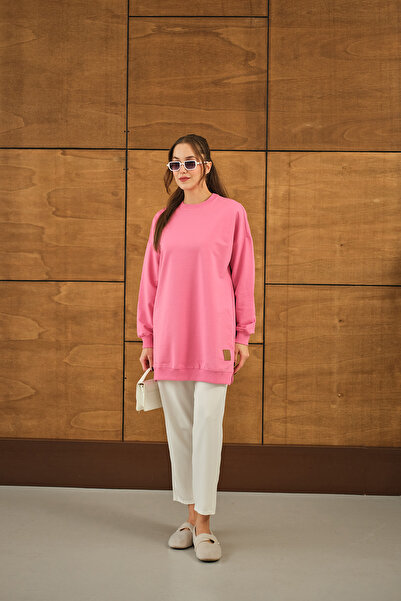 LOCCO Pink Shabby Tunic - Women'S, Crest Detail