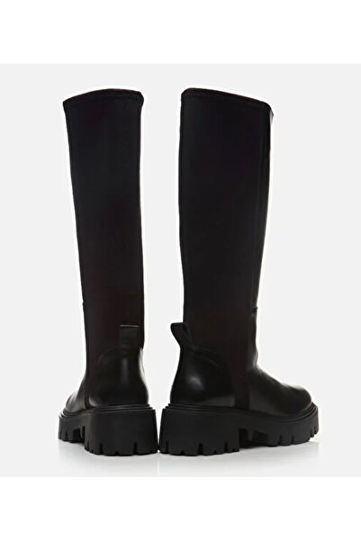 Hotiç Women's Leather Black Stretch Boots