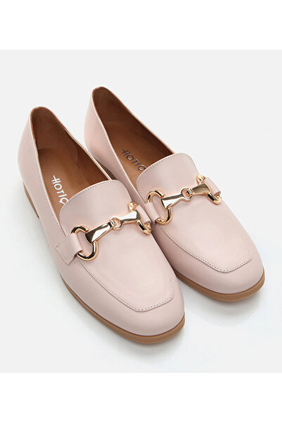 Hotiç Kadın Deri Pudra Loafer