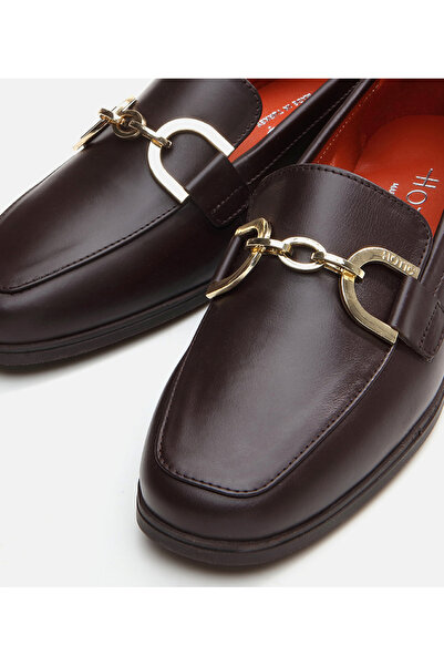Hotiç Hakiki Deri Kahve Kadın Loafer
