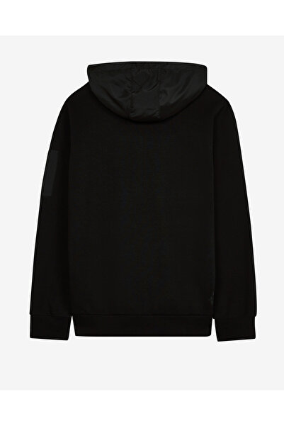 SKECHERS M 2XI-Lock Woven Detailed FZ Sweatshirt Erkek Siyah Sweatshirt S222205-001