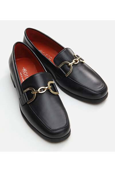 Hotiç Kadın Deri Siyah Loafer
