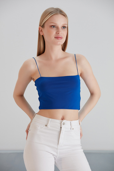 MAMAYAGA Bluză croptop elegantă cu bretele pentru femei