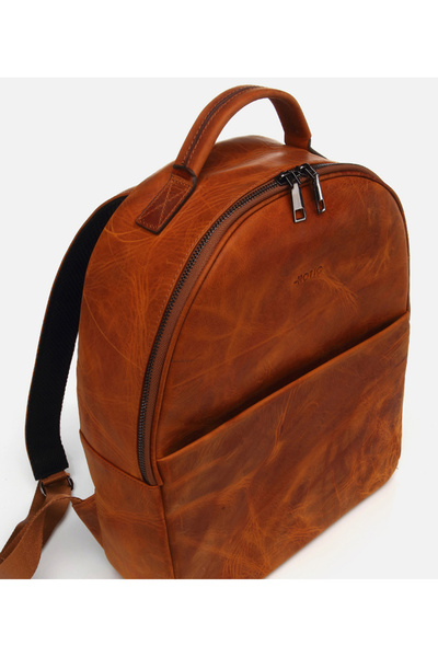 Hotiç Men's Leather Tan Backpack