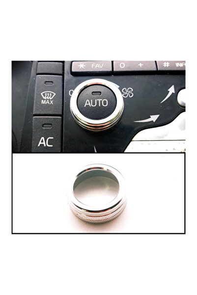 Choice Silver Aluminium Alloy Car Air Conditioning Rotary Knob Fit For VOLVO ...