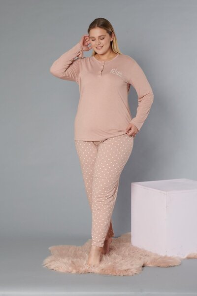 DOWRY Plus Size Oversized Long Sleeve Pajama Set B09-171