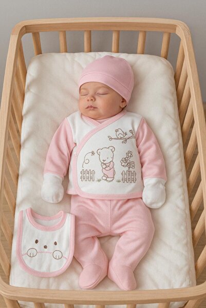 BYS BABY FASHION %100 Pamuklu Organik 10' Parça Lüks Kız Bebek Yenidoğan Hast...