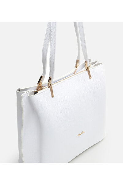 Hotiç White Genuine Leather Women's Bag