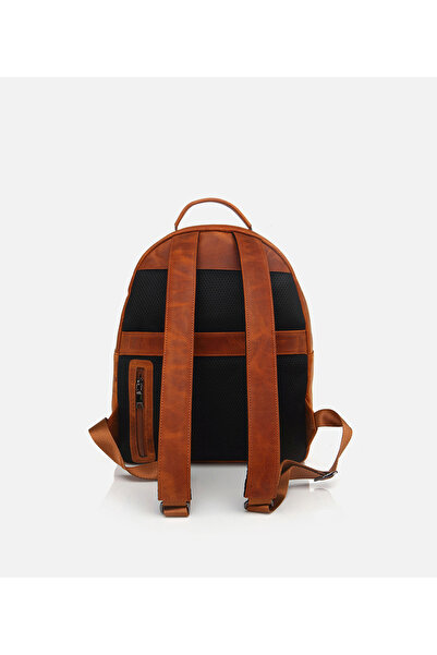 Hotiç Men's Leather Tan Backpack