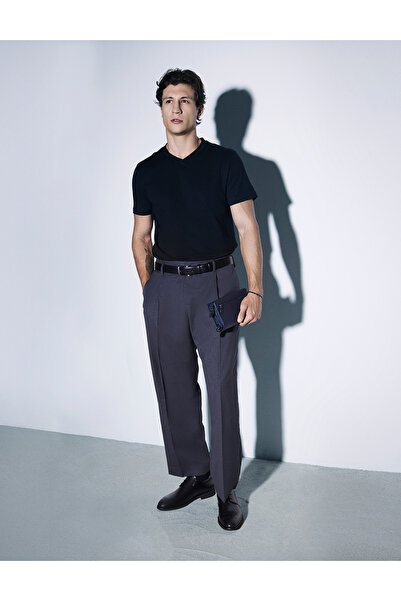 İLVİ Trujilo Floter Leather Navy Blue Men's Handbag