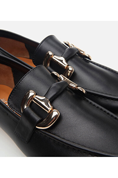 Hotiç Kadın Deri Siyah Loafer