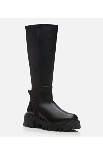 Hotiç Women's Leather Black Stretch Boots