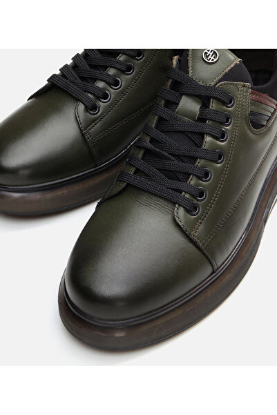 Hotiç Men's Leather Khaki Casual Shoes
