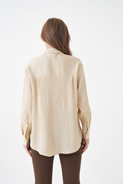 MAMAYAGA Women's Shirt Lapel Front Buttoned Straight Long Sleeve Comfortable Fit Curve Large Bedeb Summer Shirt