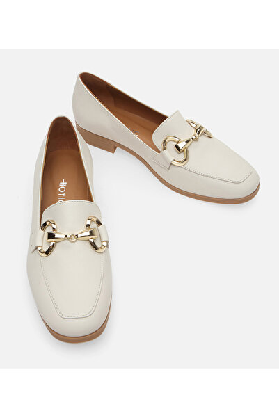 Hotiç Kadın Deri Ekru Loafer