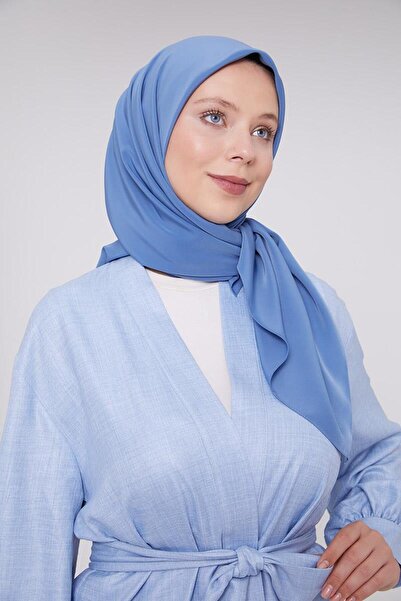 FİVESCARF Denim blue medina silk scarf