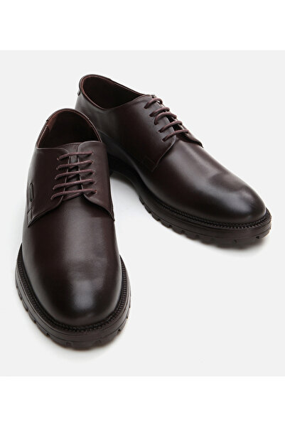 Hotiç Men's Leather Brown Casual Shoes