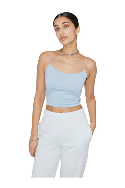 MAMAYAGA Жіночий спортивний топ на бретельках з U-подібним вирізом, кроп-топ,...