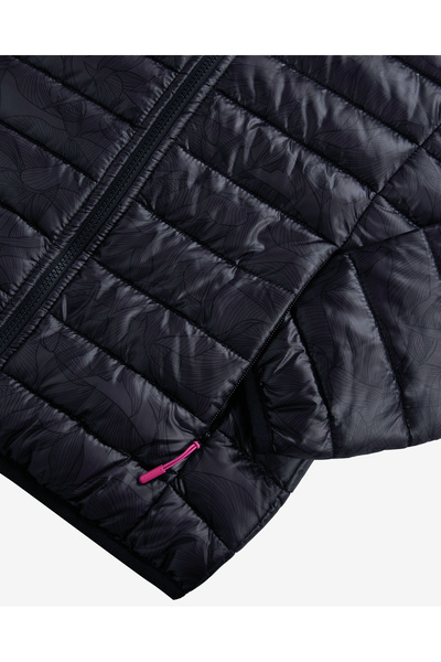 SKECHERS W Outerwear All-Over Printed Jacket Kadın Siyah Mont S222027-001