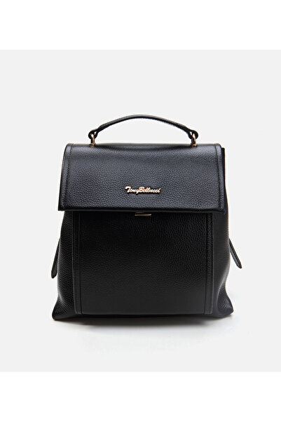 Hotiç Kadın Deri Siyah Sırt Çantası