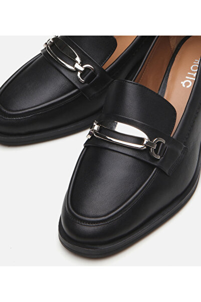 Hotiç Kadın Deri Siyah Loafer
