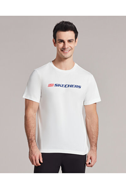 SKECHERS M Big Logo T-Shirt Men's White Tshirt S212956-100