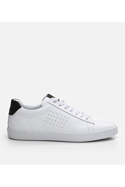 Hotiç Men's Leather White Casual Shoes