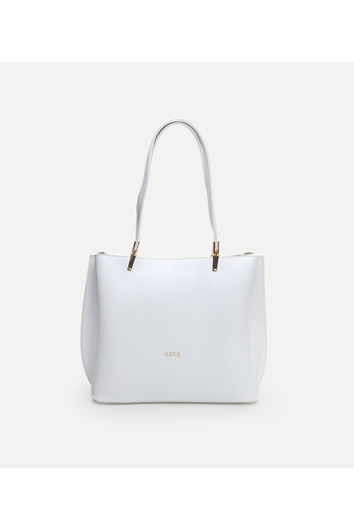 Hotiç White Genuine Leather Women's Bag
