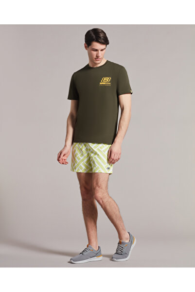 SKECHERS M Swimwear Printed 5 Inch Swimshort Erkek Haki Deniz Şortu S231384-299