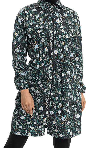 LEOMA Tam Kapalı Su İticili Hızlı Kuruyan Fermuarlı Mayo