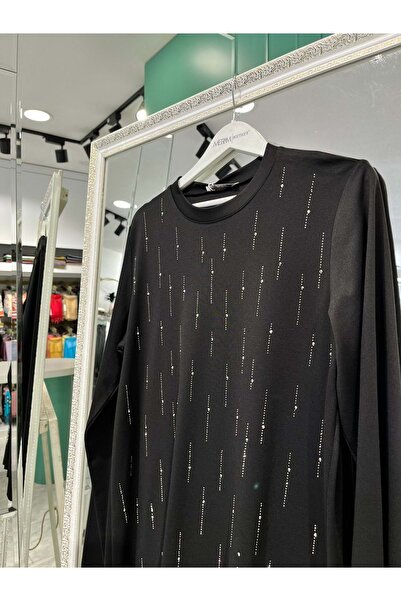 MERAM BUTİK Adn Stone Tunic 302 - Black - 1