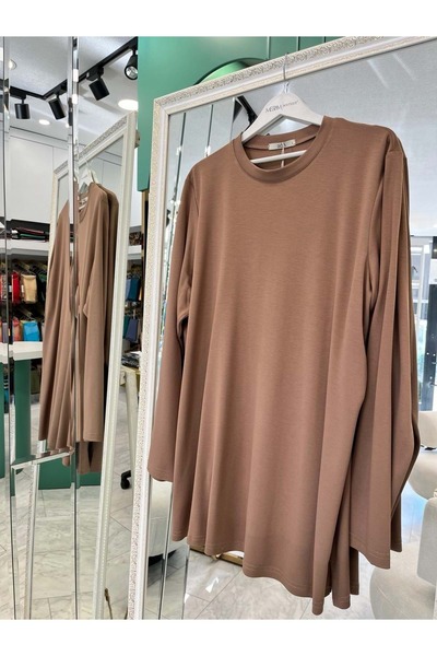MERAM BUTİK Adn Penye Tunic - Light Brown - 3