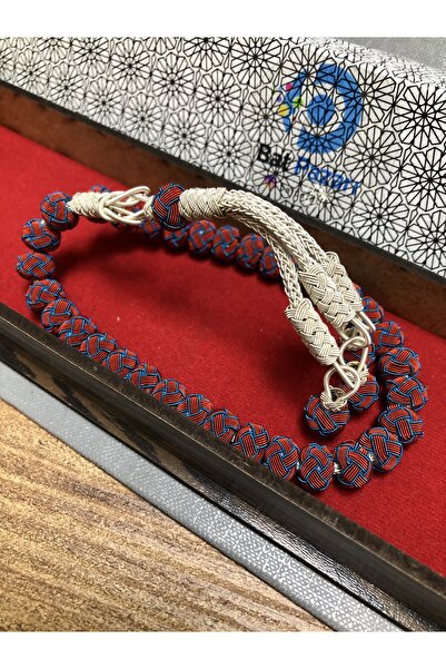 Black Sea Port Trabzon El Örmesi Bordo Mavi Kazaz Tespih